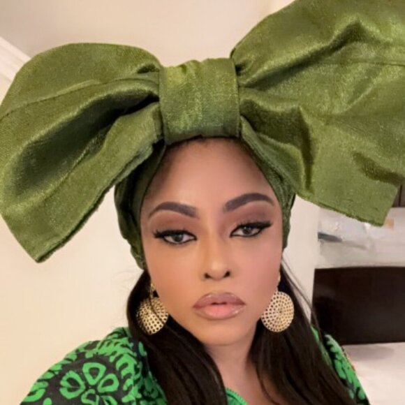 Oversized BOW Metallic Aso-oke Auto Gele High Quality Made in Nigeria - Picture 7 of 11